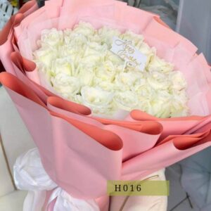 h016(กุหลาบขาว 30 ดอก )