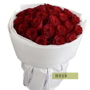 h018 กุหลาบแดงนอก 20 ดอก