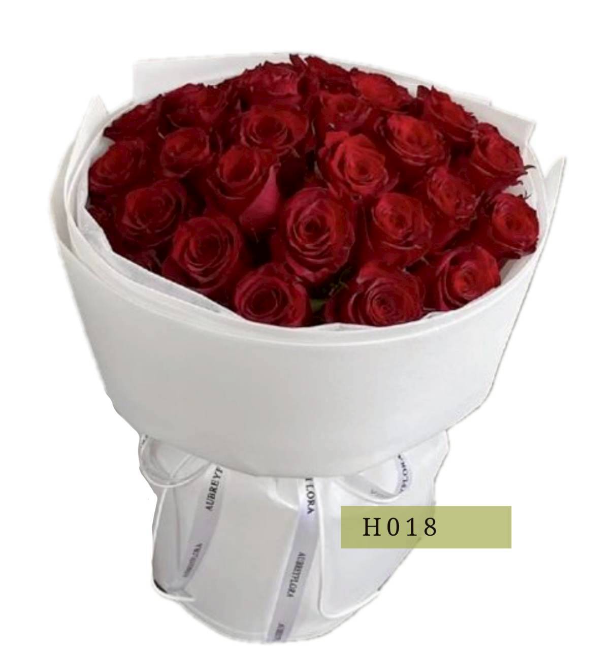 h018 กุหลาบแดงนอก 20 ดอก