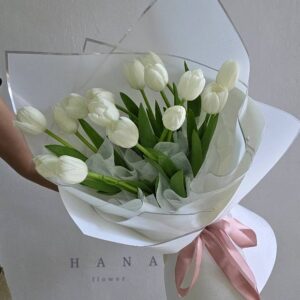 T001 ทิวลิปขาว 15 ดอก
