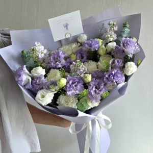 A001 ไลเซนทัสม่วงจัดแซมโทนขาวม่วง