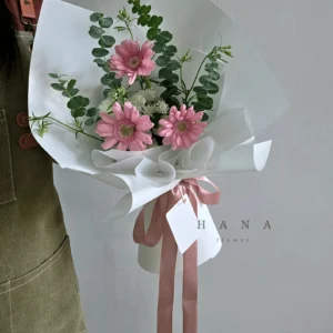 Y001 ช่อเยอบีร่ามินิชมพู